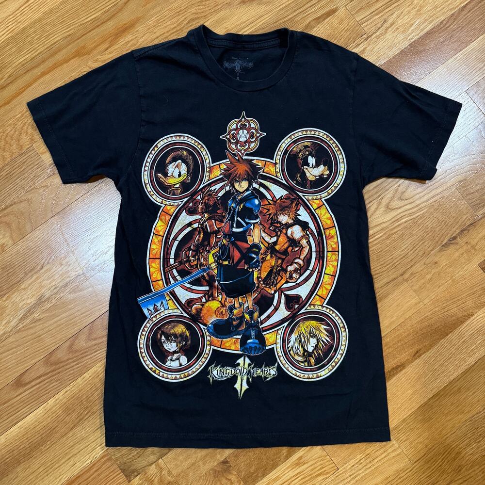 Vintage Y2K Kingdom Hearts T-Shirt Men's Small Disney Anime Gaming Tee